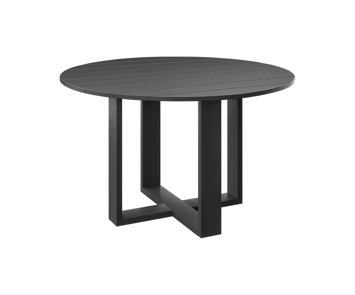 Modern Round Table Made By Amish Country Poly